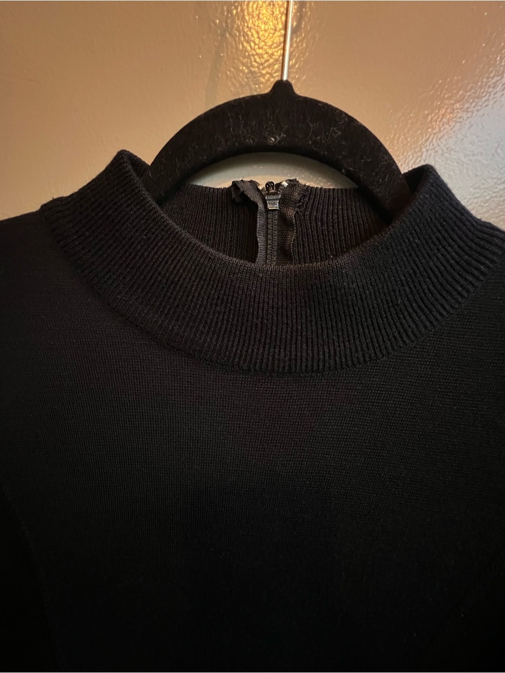 Outlander Black Size S Minimalist Knit Dress Office Bodycon Midi Quiet Luxury - Picture 4 of 15